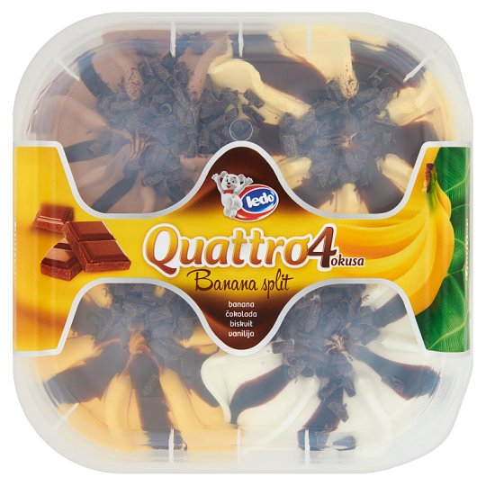 Ledo Quattro Banana split mrazený krém 900 ml