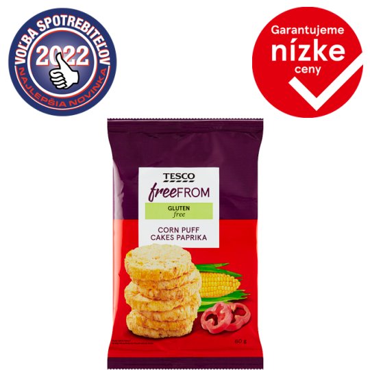 Tesco Free From Corn Puff Cakes Paprika 60 g Tesco Groceries