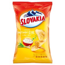 Slovakia Chips S príchuťou smotanový syr a jarná cibuľka 130 g