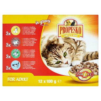 Propesko Kompletné krmivo pre dospelé mačky všetkých plemien 12 x 100 g