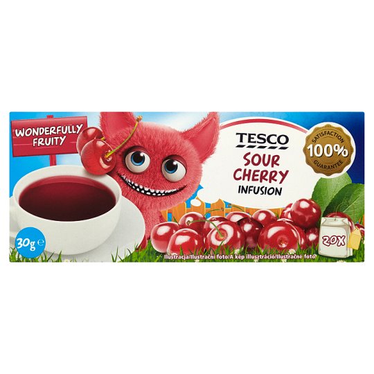 Tesco Ovocný čaj s príchuťou višní 20 x 1,5 g