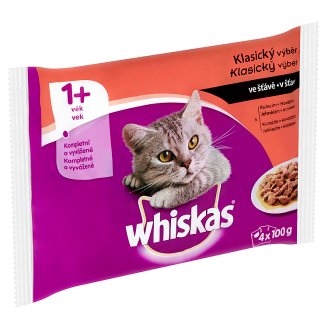 Whiskas Klasický výber v šťave 4 x 100 g