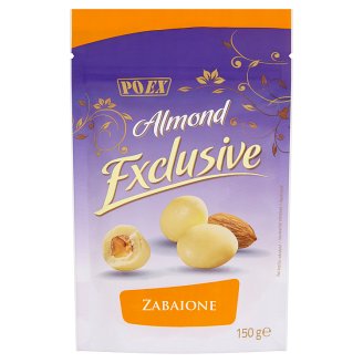 Poex Almond Exclusive Zabaione jadrá mandlí v bielej čokoláde 150 g