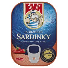 Eva Adriatic Sardines in Vegetable Oil with Hot Peppers 100 g