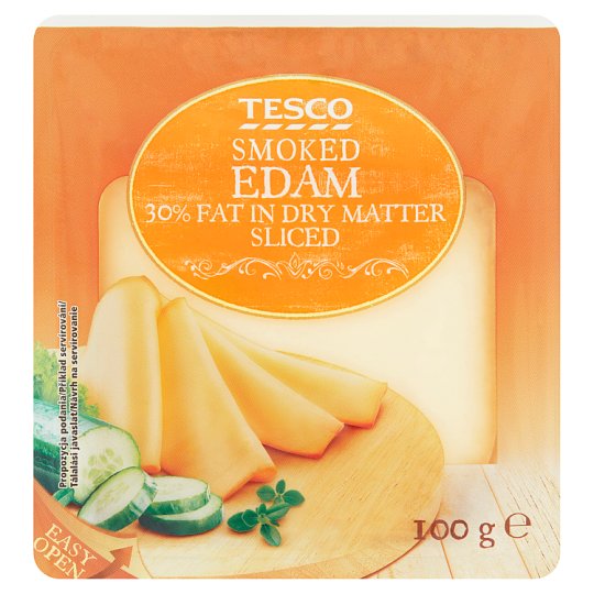 Tesco Eidam 30 % údený syr plátky 100 g