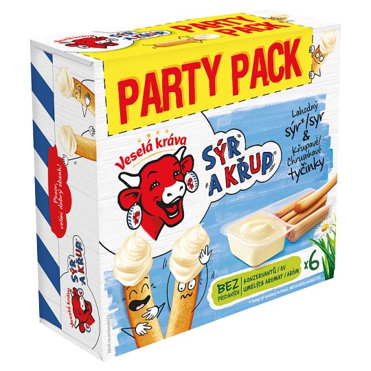 Veselá Kráva Sýr a Křup Party Pack Delicious Cheese & Crunchy Sticks 6 x 35 g (210 g)