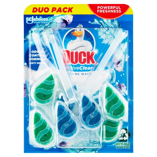 Duck Active Clean Marine Wave Toilet Block 2 x 38.6 g (77.2 g) - Tesco ...