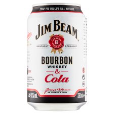 Jim Beam Bourbon Whiskey & Cola Mixed Alcoholic Drink 4.5% 330 ml