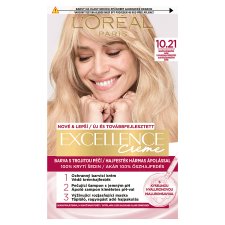 L'Oréal Paris Excellence 10 .21 Najsvetlejšia perleťová blond, 72 ml + 48 ml + 12 ml + 60 ml