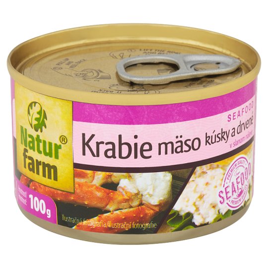 Natur Farm Krabie mäso kúsky a drvené v slanom náleve 100 g