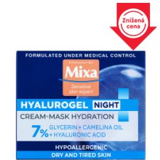 MIXA Sensitive Skin Expert Hyalurogel NIGHT Hydrating Cream, 50 ml