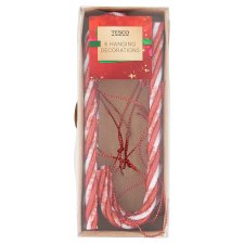 Tesco Candy Cane Hanging Deco 6 pcs