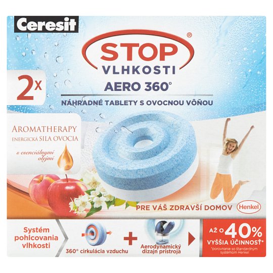 Ceresit Stop Vlhkosti Aero 360° náhradné tablety s ovocnou vôňou 2 x 450 g