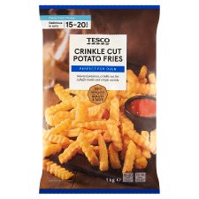 Tesco Crinkle Cut Potato Fries 1 kg