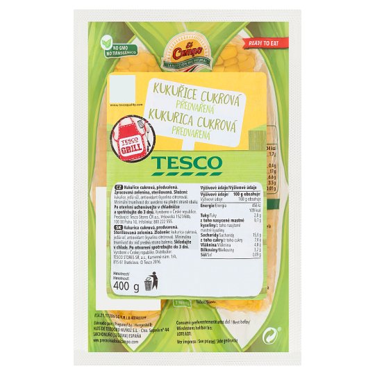Tesco Kukurica cukrová predvarená 400 g