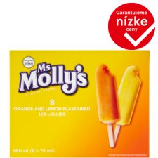 Ms Molly's Mrazený krém vodový s citrónovou a pomarančovou príchuťou 2 x 4 x 70 g (560 g)