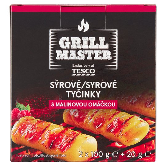 Tesco Grill Master Syrové tyčinky s malinovou omáčkou 2 x 100 g