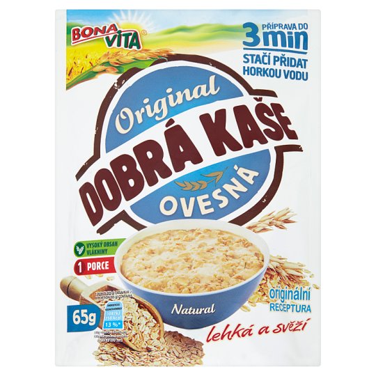 Bona Vita Dobrá kaše Original ovsená kaša natural 65 g