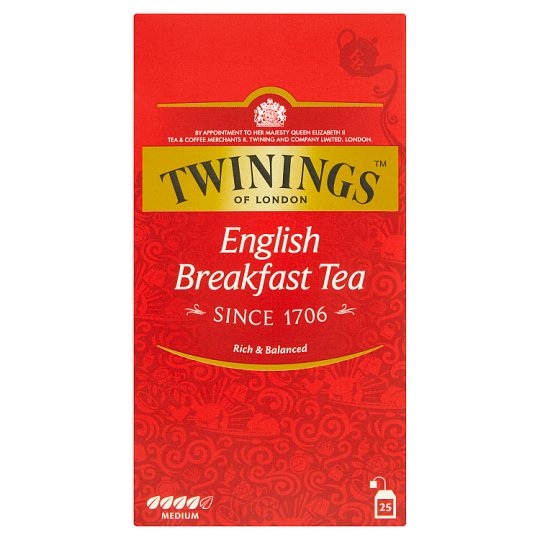 Twinings English Breakfast čierny čaj 25 x 2 g