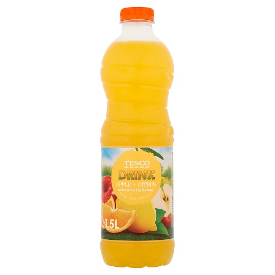 Tesco NonAlcoholic NonCarbonated Apple and Citrus Drink with Cactus