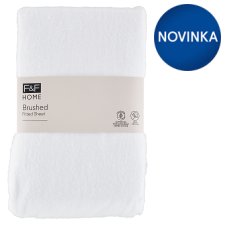 F&F Home Brushed Fitted Sheet White 100 x 200 x 25 cm