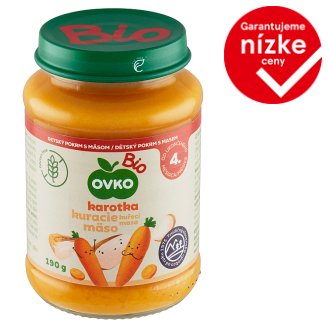 Ovko Bio Karotka s kuracím mäsom 190 g