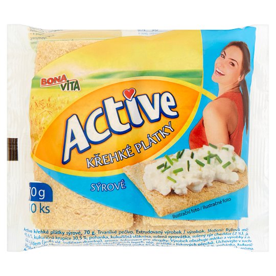 Bona Vita Active Krehké plátky syrové 10 ks 70 g
