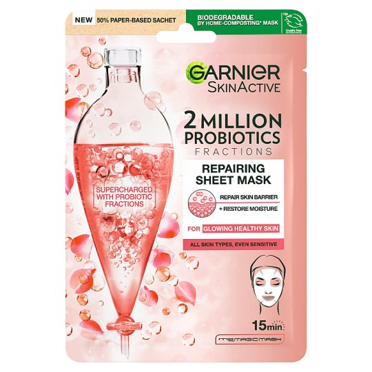 Garnier Skin Naturals textilná maska s probiotickými frakciami, 22 g