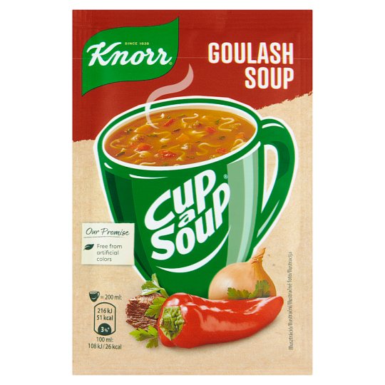 Knorr Cup a Soup Gulášová instantná polievka 16 g Tesco Potraviny