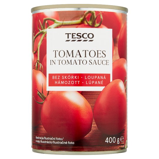 Tesco Lúpané celé paradajky v paradajkovej šťave 400 g