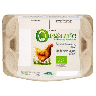 Tesco Organic Bio čerstvé vajcia M 6 ks
