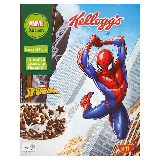 Kellogg's Spider-Man chrumkavé pšeničné cereálie s čokoládovou príchuťou 350 g