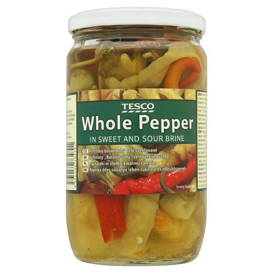 Tesco Feferóny baranie rohy v sladkokyslom náleve 620 g
