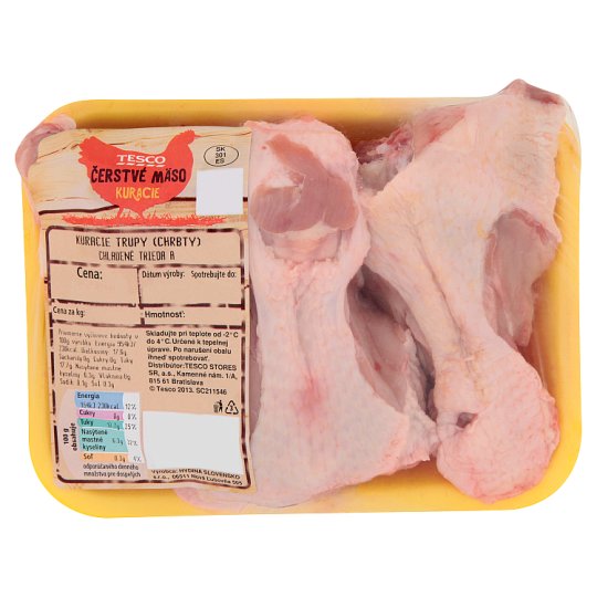 Tesco Chicken Hulls Backs 435 g