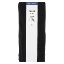 Tesco Home Easy Care Black Jersey Sheet 220 x 200 cm