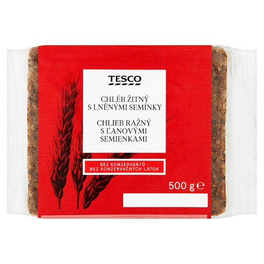 Tesco Rye Bread with Flax Seeds 500 g Tesco Groceries