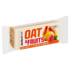 BioTechUSA Oat and Fruits Yogurt Topped Oat Bar with Pear and Raspberries 70 g