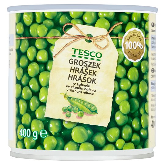 Tesco Hrášok v slanom náleve 400 g