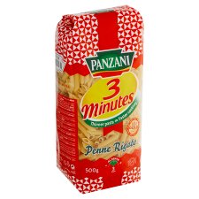 Panzani 3 Minutes Penne Rigate Dried Pasta Semolina 500 g