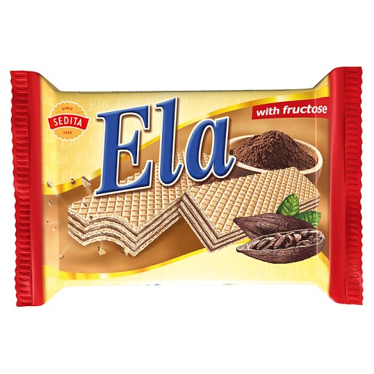 Sedita Ela Oblátky s krémovou kakaovou náplňou s čokoládovou arómou a fruktózou 40 g