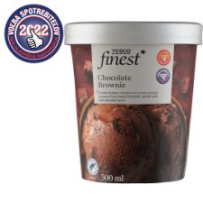 Tesco Finest Smotanový mrazený krém čokoládový s kúskami brownies 500 ml