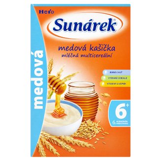 Sunárek Medová kašička mliečna multicereálna 225 g