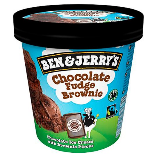 Ben & Jerry's Ice Cream Chocolate Fudge Brownie 465 ml - Tesco Groceries