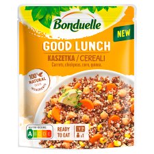 Bonduelle Good Lunch sterilizovaná zmes mrkvy, cícera, kukurice a quinoy 250 g
