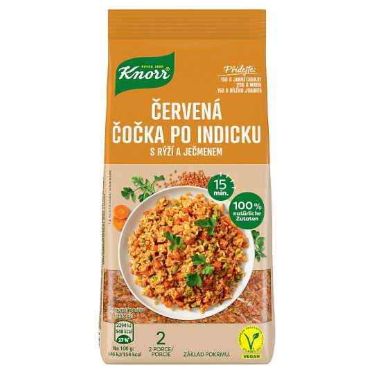 Knorr Indian Red Lentils with Rice and Barley Food Base 150 g Tesco