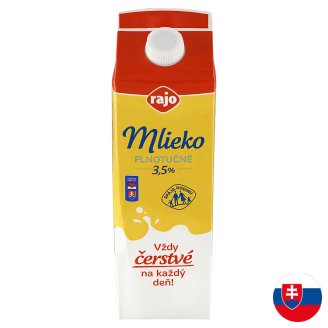 Rajo Mlieko plnotučné 1 l