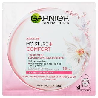 Garnier Skin Naturals Moisture + Comfort superhydratačná upokojujúca textilná maska 32 g