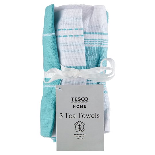 Tesco Home Tea Towels 40 cm x 60 cm 3 pcs Tesco Groceries