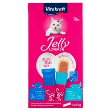 Vitakraft Jelly Lovers doplnkové krmivo pre mačky losos, platesa veľká 6 x 15 g (90 g)