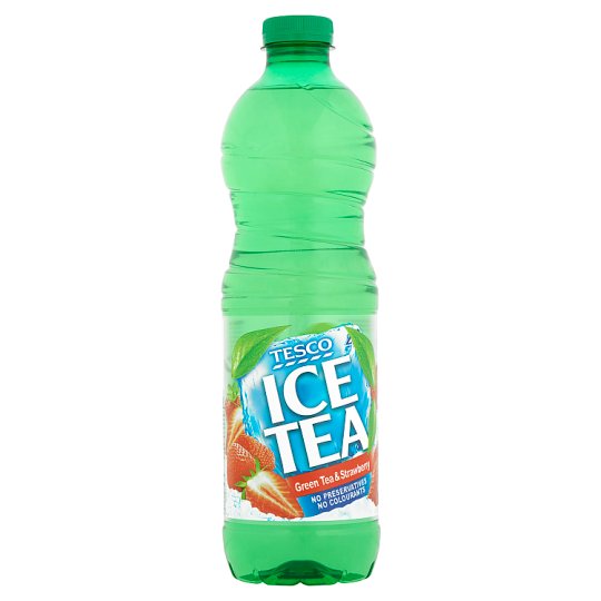 Tesco Ice Tea s jahodovou príchuťou s extraktom zo zeleného čaju 1,5 l